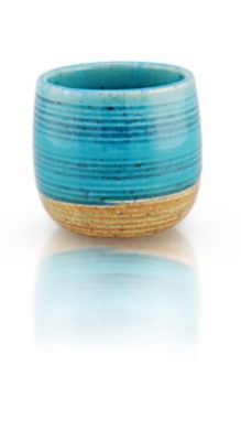 Turquoise Spiral Tea Cup